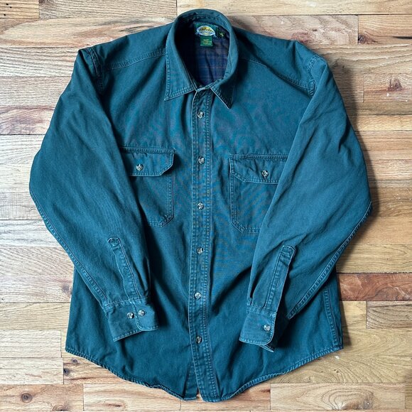 Cabelas Green Workwear Flannel Size Medium - Picture 1 of 6